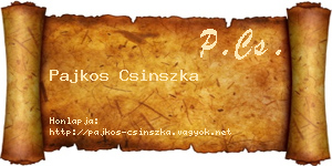 Pajkos Csinszka névjegykártya